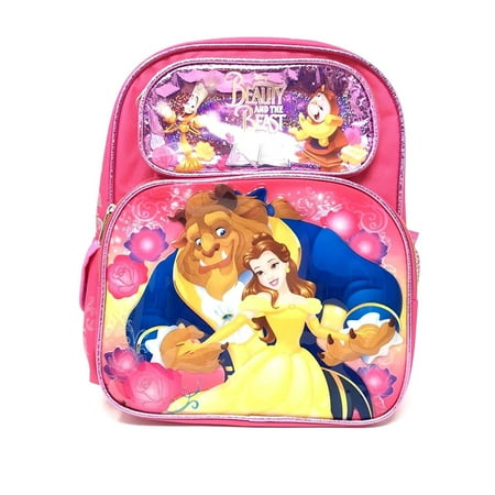 Beauty and the Beast School Backpack 12" Medium Belle Girls Backpack Book Bag, 1 main zipperedWalmartpartment By Licensed Beauty and the Beast