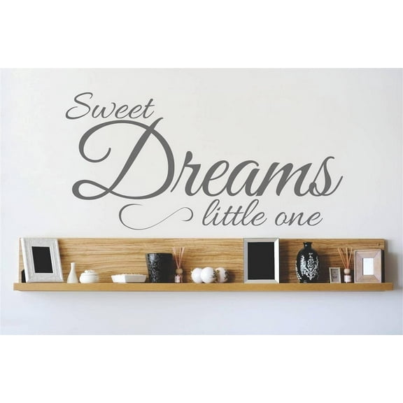 Custom Wall Decal : Sweet Dreams little one Newborn Baby Text Lettering Wall Sticker : 12 X30" -