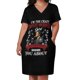 thumbnail image 3 of I’m The Crazy Donny Osmond Girl Every Warned You About Loose Pocket Dress Woman clothing purple dress, 3 of 7