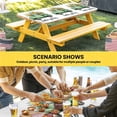 thumbnail image 6 of Hello Spring Table Cloths for 8 Foot Rectangle Tables, Easter Flowers Green Truck Floral Orange Plaid Patio Waterproof Elastic Fitted Tablecloths, Washable Rectangular Table Cover for Camping, 6 of 8