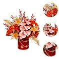 thumbnail image 6 of kowaku 2025 Chinese Lunar New Year Decoration Artificial Potted Fake Flower Blessing Bucket Tabletop Ornament for Holiday Restaurant C, 6 of 9