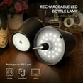 thumbnail image 3 of Wireless Bottle Lamp for Any Type of Bottle - LED Bottle Lamp for Indoor & Outdoor, 100% Waterproof - Adjustable Brightness and Light Temperature 3000-6000K, Wireless & Rechargeable (Mat Gold), 3 of 6