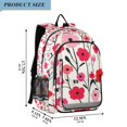 thumbnail image 2 of FORMRS Unisex School Backpack 17" Student Travel Bag with Laptop Compartment, Pink Floral, 2 of 7