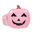 thumbnail image 6 of Uioepy Final Sale A 9-Inch Halloween Pumpkin Cake Plate With 20 Pink Pieces 20 Pcs Pumpkin Disposable Plates Halloween Paper Plates Cute Pumpkin Decorative Plates For Halloween Birthday Table Decor Pa, 6 of 8