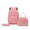 Pink, variant on Corduroy Bookbag For Teen Girls, Cute With Lunch Bag And Pencil Pouch, Elementary High School Lightweight Laptop Bags, Women Work Travel Daypacks