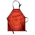 thumbnail image 1 of Mandala Apron, Ottoman Motifs Style Framework Design Floral Leaves, Unisex Kitchen Bib with Adjustable Neck for Cooking Gardening, Adult Size, Burgundy Vermilion, by Ambesonne, 1 of 4