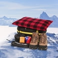 thumbnail image 2 of REDCAMP Small Camping Pillow 2PCS Lightweight Compressible Flannel Travel Pillow with Removable Cover Red, 2 of 7
