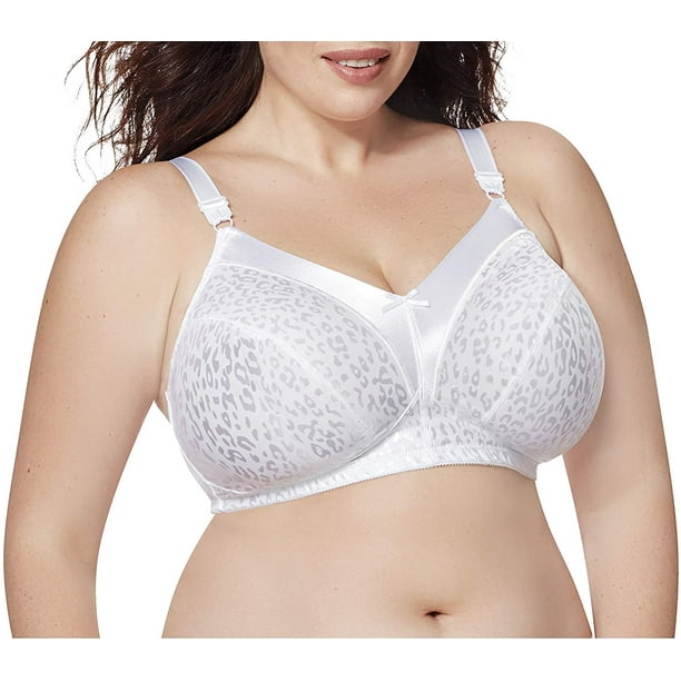 Just My Size Wireless Bra Pack, Full Coverage, Leopard Satin, Wirefree