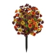 thumbnail image 2 of Artificial Fall Flowers for Outdoor,Fall‑Themed Faux Topiary Shrub,Flexible Fake Sphere Flowers Decor with Ground Stake,Realistic Faux Autumn Floral Ground‑Stake,Topiary Ball with Stake for Garden, 2 of 2