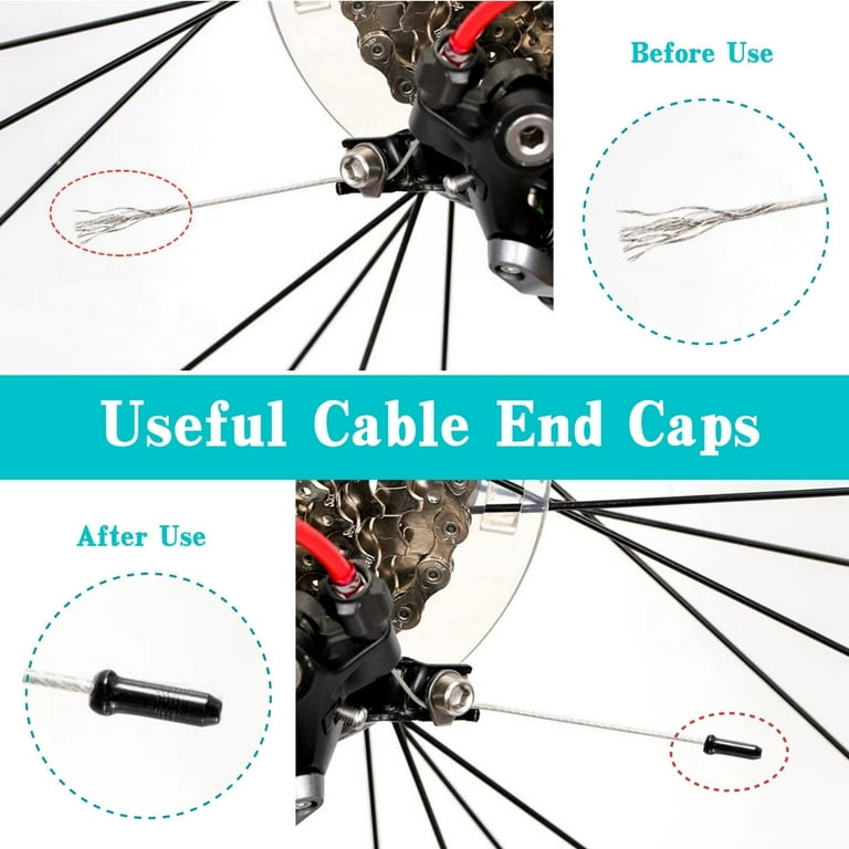 Bike Cable End Caps Black Cable End Crimps Bike Brake Cable End Tips for Road Mountain Bicycle Pack of 50 Walmart
