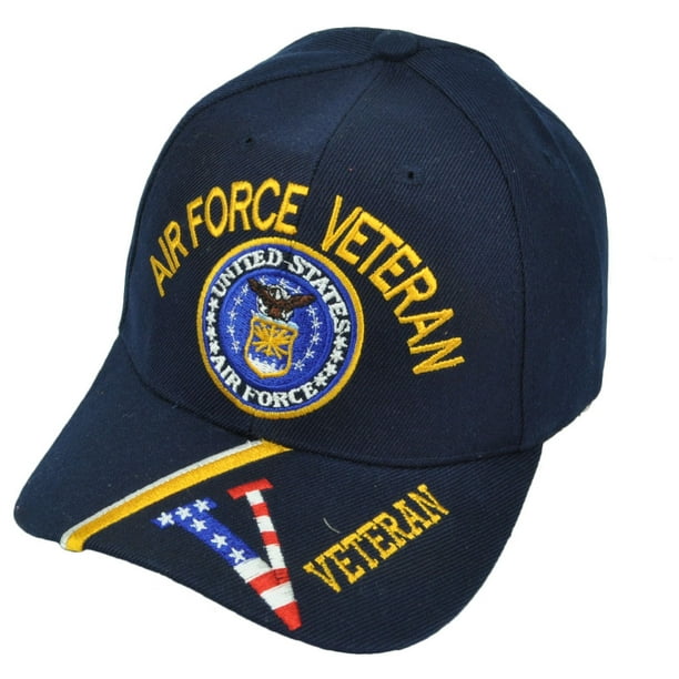 United States Air Force Veteran Vet Blue Adjustable Hat Cap Striped ...