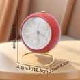 thumbnail image 3 of REGALWOVEN Planet Design Desk Alarm Clock Minimalist Metal Frame, Non-Tick, Perfect for Study/Office Light Blue 4.1"L x 2.5"W x 3.5"H, 3 of 5