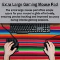 thumbnail image 4 of Desktop Mat Colorful, Desk Mouse Pad Gaming Desk Mats, Office Items Non-Slip Rubber Base Waterproof with Stitched Edges, 35.4 X 15.7 inch for Work/Game/Office/Home Mexican Stripes Style, 4 of 6