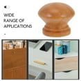 thumbnail image 4 of QIDITONG 10pcs Wooden Cabinet Knobs For Dressers Round Wood Drawer Knobs Single Hole Pull Handles For Kitchen Cabinets Vintage Style Furniture Hardware Boho Dresser Knobs, 4 of 6