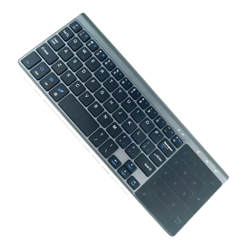 Bluetooth Wireless Mini Keyboard with Numeric Touchpad for Notebook PC Smart TV Portable 59 Keys Wireless Mini Keyboard