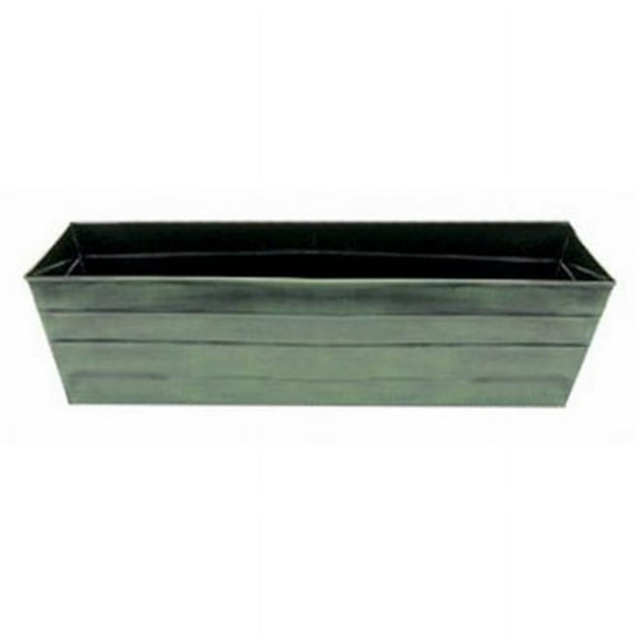 Galvanized Steel Flower Box, Green, Large