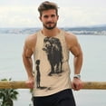 thumbnail image 6 of Logiee Child And Lion Sketch Print Men's Workout Tank Top,Quick Dry Workout Tank Top,Gym Muscle Tee,Fitness Bodybuilding Sleeveless T Shirt-4X-Large, 6 of 7