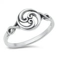 thumbnail image 1 of Sterling Silver Swirl Spiral Ring Size 7, 1 of 3