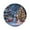 Snowman Next to Christmas Tree, variant on 15.4" Round Placemat Set of 1 Polyester Fabric Place Mats Non-Slip Dining Kitchen Table Mats for Kitchen Party Decor Mysterious Christmas Night Scene