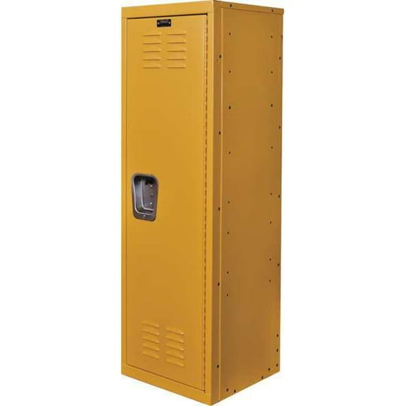 Wardrobe Locker, 15 in W, 15 in D, 48 in H, (1) Tier, (1) Wide, Yellow