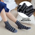 thumbnail image 4 of NANAhuang Mens Fuzzy Socks Soft Cozy Slipper Fluffy Socks Winter Warm Microfiber Plush Sleeping Socks 5 to 6 Pairs, 4 of 6