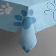 thumbnail image 5 of Blue Dog Paw Footprint Square Tablecloth,Waterproof Square Table Cover,Wipeable Spillproof Washable Table Cover for Home Kitchen Party Decor 42"X42"(107x107cm), 5 of 6
