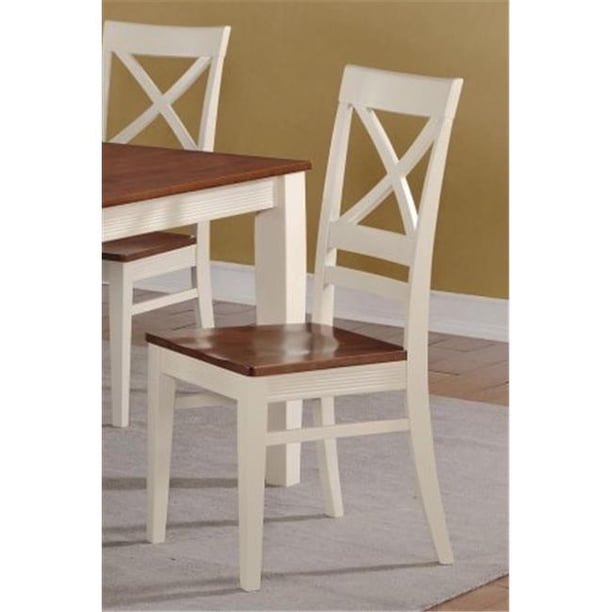 East West Furniture QUCWHIW Quincy Dining Chair with Wood Seat in