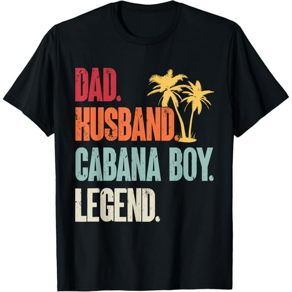 Cabana Boy Beach Bartender Dad Husband Cabana Boy T-Shirt