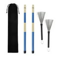thumbnail image 1 of Drum Brush Kit, Rubber Handle Smooth Musical Complete Practical Drum Brush  for Cleaning, 1 of 8