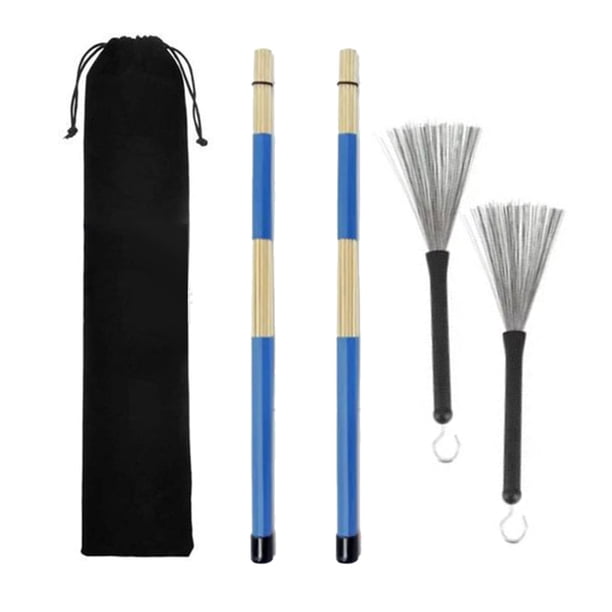 Kit de Cepillo de Batería, Cepillos de Tambor de Reemplazo Musical Manija de Goma práctica para el rendimiento