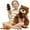 Beaver-Brown, variant on MaoGoLan 5pcs Cat Stuffed Animal 24" Stuffed Cat Toy Mommy Caticorn with 4 Kitties Plush Toy