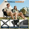 thumbnail image 4 of ABORON Camping Chairs,Outdoor Foldable Camping Chair for Adults, Portable Padded Camping Chairs with Cup Holder and Carrying Bag for Outsides, Camping, Lawn, Fishing, Picnic and Tailgates - Black, 4 of 7