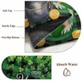 thumbnail image 6 of Area Rug for Living Room, St. Patrick's Day Non-Slip Indoor Large Carpet for Bedroom/Dining Room, Spring Lucky Shamrocks Green Gnomes Plaid Washable Low-Profile Floor Mat Runner Rugs - 2.7 x 5 Ft, 6 of 7