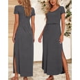 thumbnail image 3 of Women's Split Maternity Long Dresses Nursing Dresses for Breastfeeding, 3 of 6