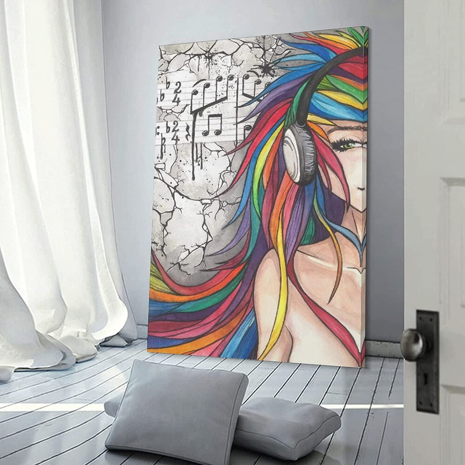 Neon Anime Girl - Illustrations Paint By Numbers - Painting By Numbers