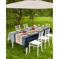 thumbnail image 4 of Fsddascl Navy Blue Beige Ombre Outdoor Tablecloth - 60x84 Inch Rectangle Dining Table Cover, Vintage Modern Abstract Aesthetic Waterproof Outdoor Table Cloth with Umbrella Hole & Zipper for Patio, 4 of 7