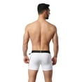 thumbnail image 3 of FOXPOLO Men’s Boxer Briefs 4-Pack Gift Set – Dynamic Print – Cotton Stretch Underwear – Comfortable Everyday Fit – Soft and Breathable | L - White, 3 of 6
