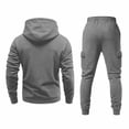 thumbnail image 4 of CONFREE Mens Sweatsuit 2 Peice Sets Athletic Tracksuit for Men Usa Flag Graphic Hoodies Joggers Outfits Cozy Fall Winter Track Suits Set, 4 of 4