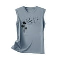 thumbnail image 4 of HomeGardon Summmer Tank Tops Women Plus Size Tops,Women's Summer Sleeveless Top Regular Round Neck Printed Sleeveless Tank Top,S-XXL, 4 of 5