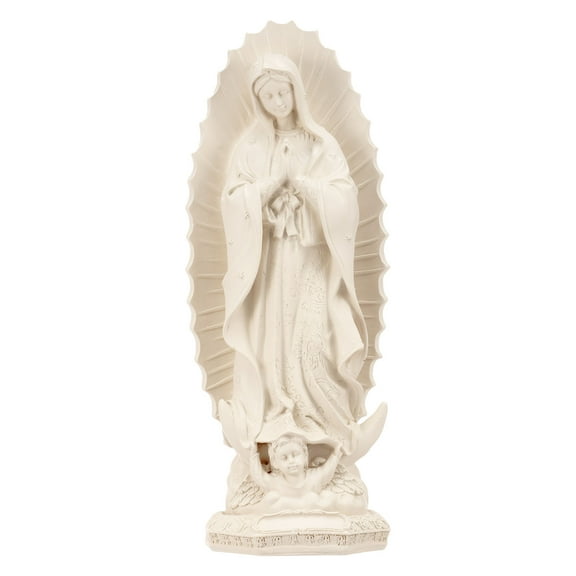 Blessed Virgin Mary Statue BC Catholic Our Lady of Grace Statue Holy Mother Mary Décor for Indoor Home or Outdoor Yard Patio Lawn Hallway Religious Gift 11.8" H