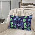 thumbnail image 4 of Plush Throw Pillow Covers, doodles leaves Pillow Cases with Invisible Zipper, Breathable Microfiber Pillow Cases Standard Size for Sleeping Bedroom Sofa Living Room 14x20, 4 of 5