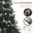 thumbnail image 4 of HOMCOM 6ft Snow Flocked Artificial Christmas Tree with 850 Branch Tips, Metal Base, Hinged Realistic Xmas Tree, Automatic Open, Green, 4 of 8