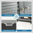 thumbnail image 4 of ZYPPP Medicine Cabinet with 2 Louvered Doors, 3-Position Adjustable Shelf, Towel Bar, Wall Mounted Bathroom Cabinet Above Toilet, Over The Toilet Space Saver (Grey), 4 of 10