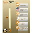 thumbnail image 4 of Hyoola, 8 Hour Handmade All Natural Beeswax Taper Candles - White Unscented (12 Pack), 4 of 6