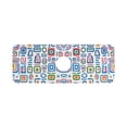 thumbnail image 7 of Yayeee Faucet Mat for Kitchen Sink 14.7" Diatomite Long Splash Guard Pad, Blue Retro Pattern, 7 of 7