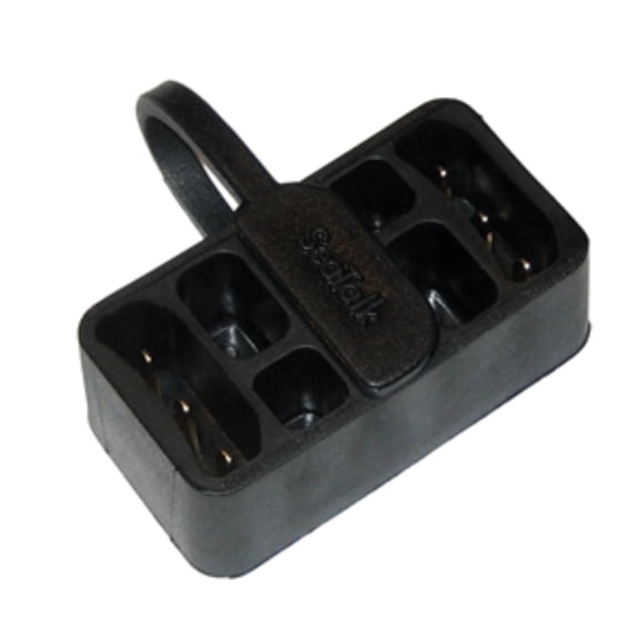 6" Black and Silver Raymarine SeaTalk Junction Block