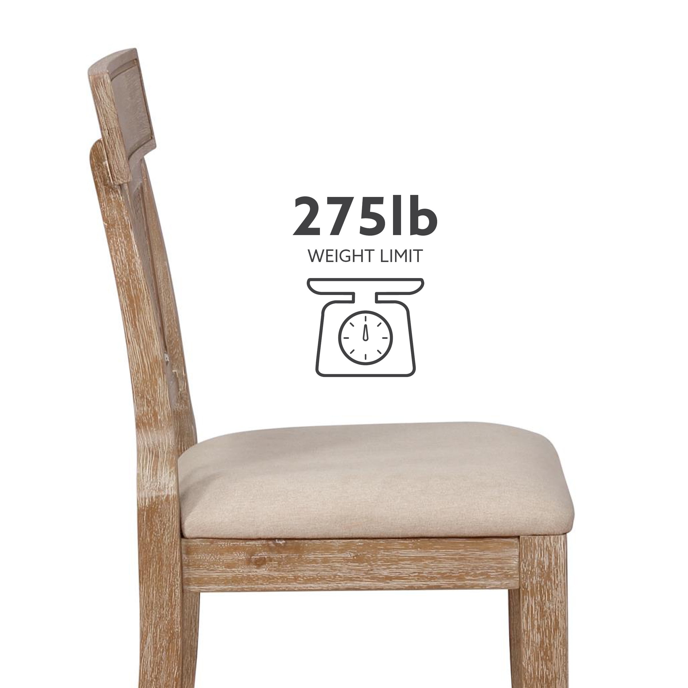 Linon Rylan 26" Seat Counter Stool, Rustic Graywash/Beige