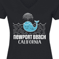 thumbnail image 4 of Inktastic Newport Beach California Whale Watching Women's V-Neck T-Shirt, 4 of 5