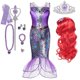 thumbnail image 1 of Disney Little Mermaid Ariel Princess Costume Kids Dress For Girls Cosplay Children Carnival Birthday Party Clothes Mermaid Dress V, 1 of 3
