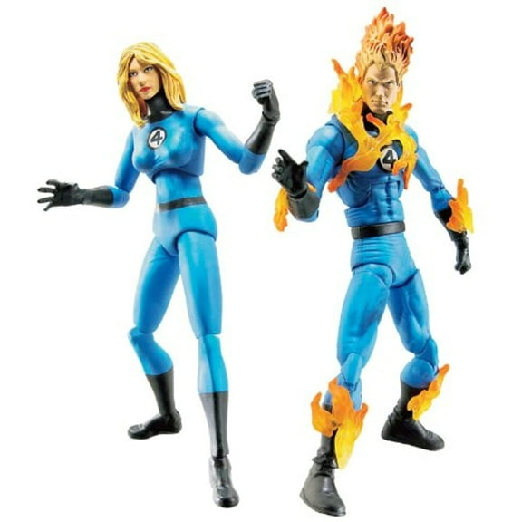 MARVEL LEGENDS 2 PK FIGURE - HUMAN TORCH & INVISIBLE WOMAN